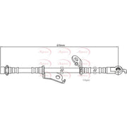 Apec Brake Hydraulic Hose Line Front Right HOS4178