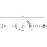 Apec Brake Hydraulic Hose Line Front Right HOS4178