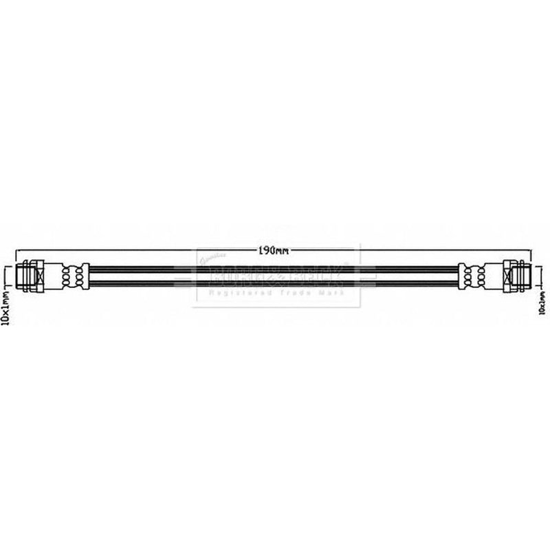 Borg & Beck Brake Hydraulic Hose Line Rear BBH8557
