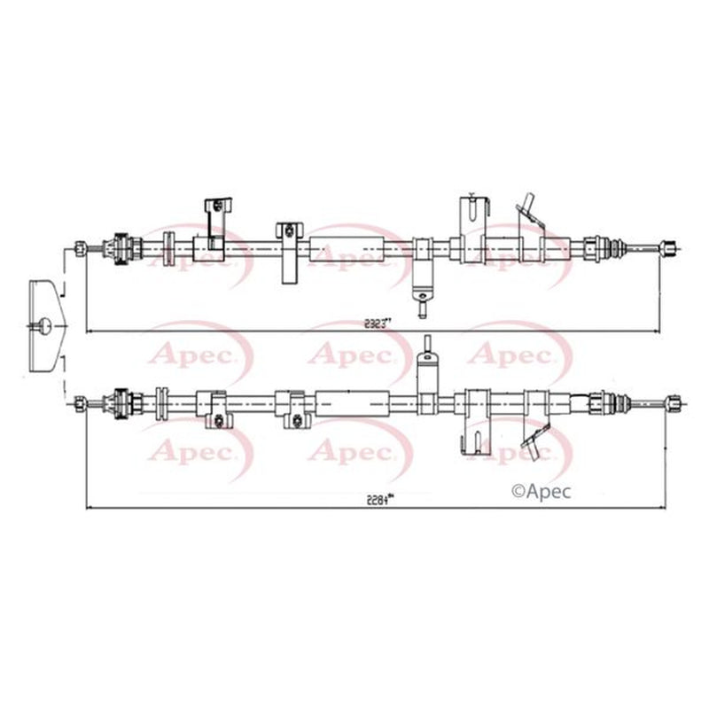 Apec Handbrake Cable Left Rear CAB1671