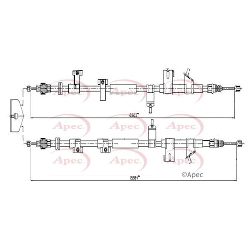 Apec Handbrake Cable Left Rear CAB1671