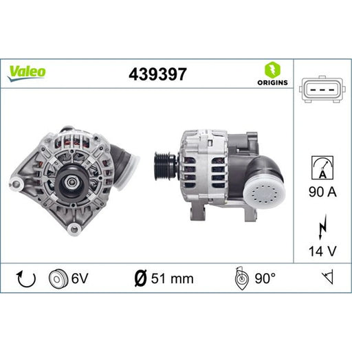 Valeo Car Alternator 12V 439397