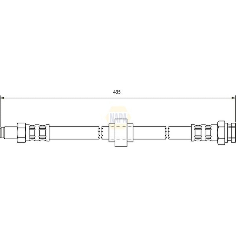 NAPA Brake Hydraulic Hose Line Front NBH1404