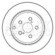 Key Parts 2 x Solid Rear Brake Discs KBD4460