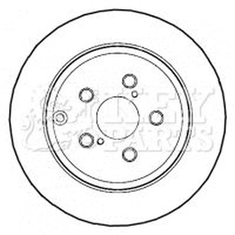 Key Parts 2 x Solid Rear Brake Discs KBD4460