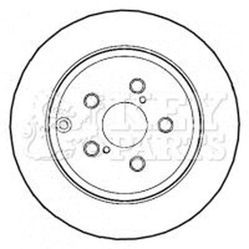 Key Parts 2 x Solid Rear Brake Discs KBD4460