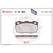 Brembo 4 x Front Brake Pad Set P44005