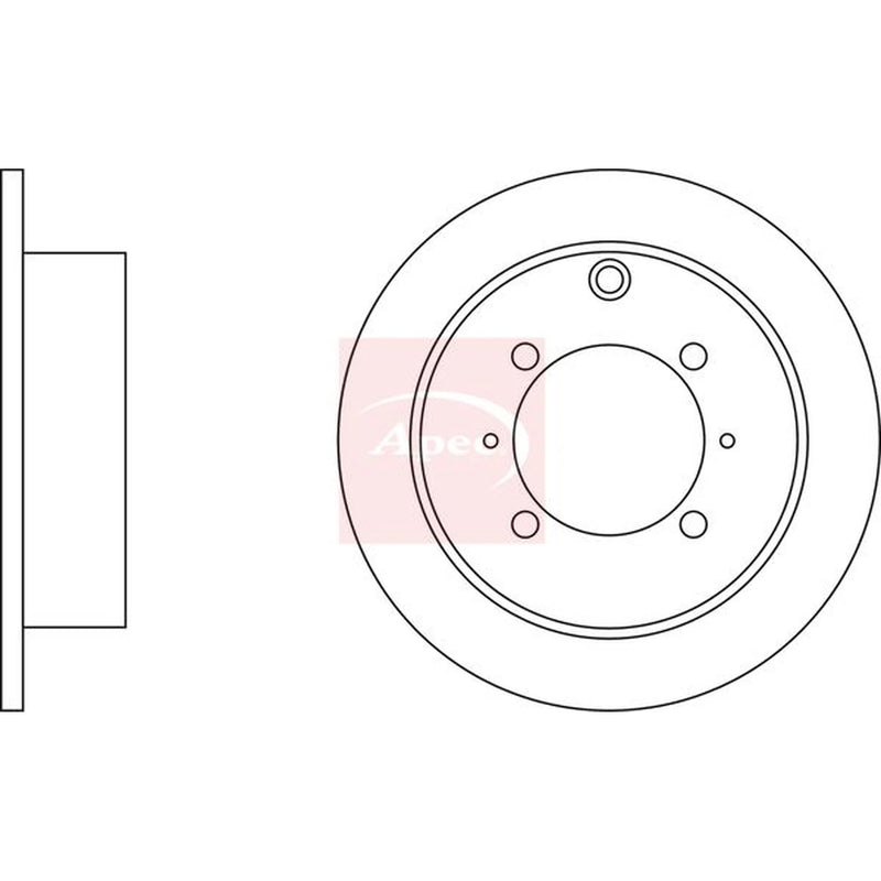 Apec 2 x Solid Rear Brake Discs DSK2045