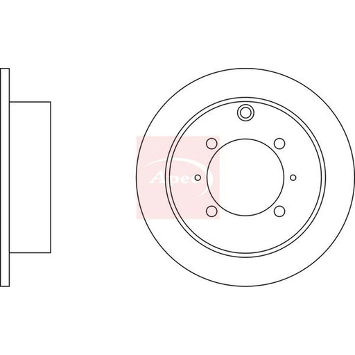 Apec 2 x Solid Rear Brake Discs DSK2045
