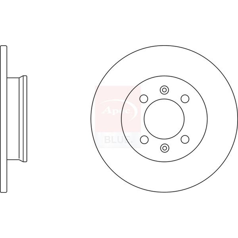 Apec 2 x Solid Rear Brake Discs SDK6142