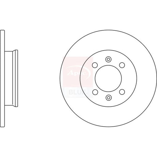 Apec 2 x Solid Rear Brake Discs SDK6142