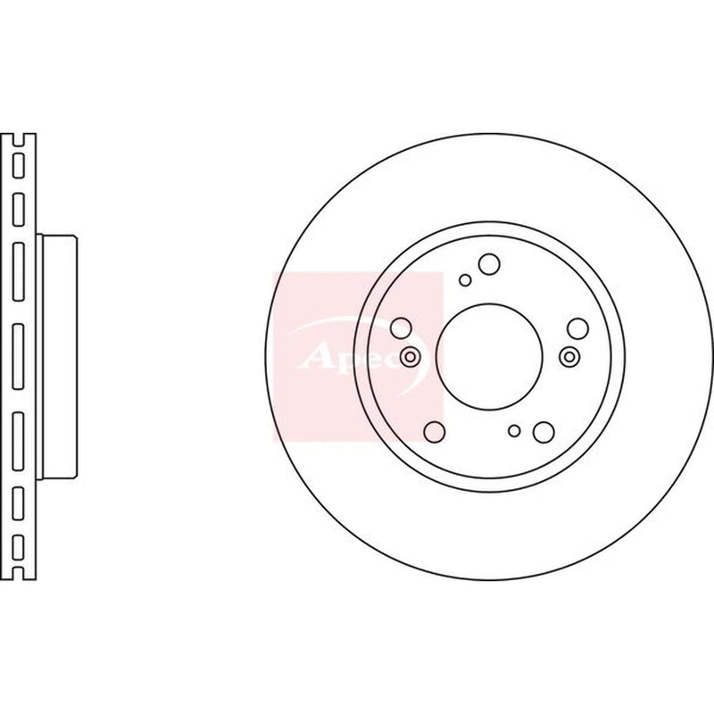 Apec 2 x Vented Front Brake Discs DSK2432