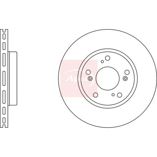 Apec 2 x Vented Front Brake Discs DSK2432
