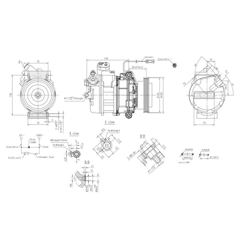 Hella Air Conditioning Compressor 8FK 366 200-831