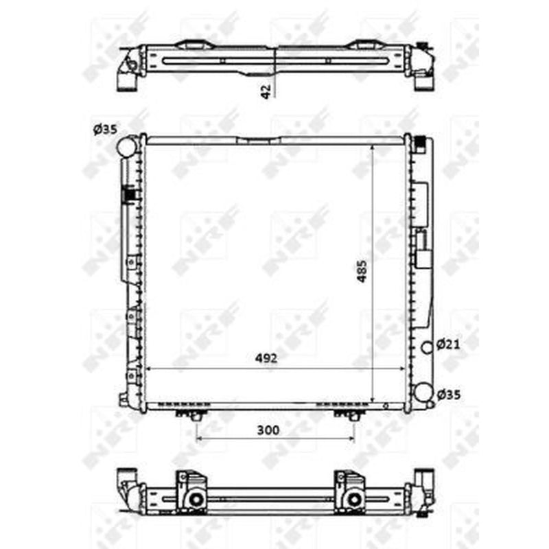 NRF Engine Radiator 53876