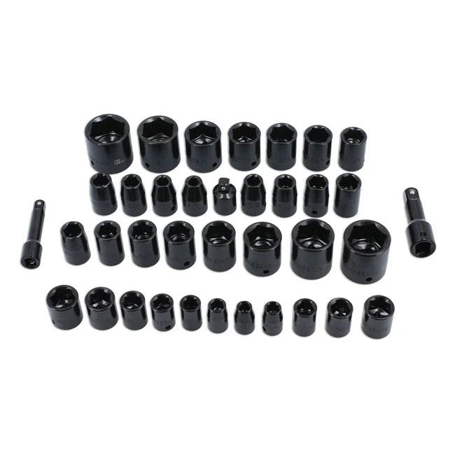 Laser Tools Impact Socket Set 3/8"D, 1/2"D 37pc - PL
