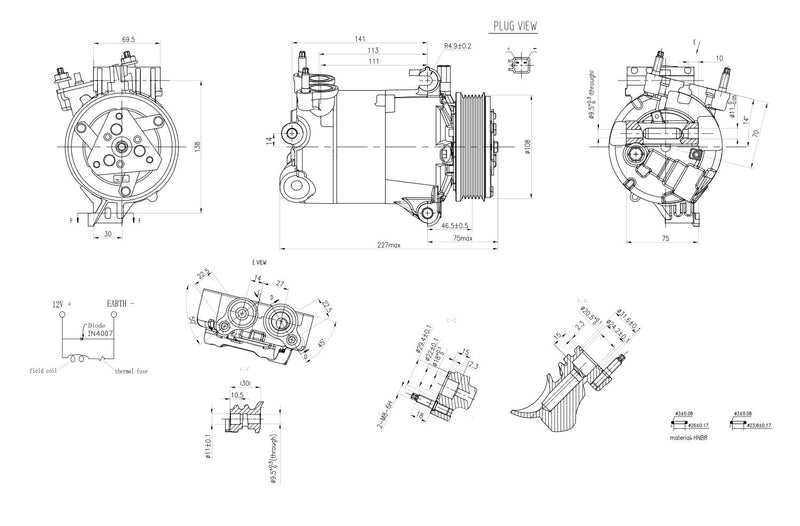 Hella 8FK 366 200-341 Compressor, air conditioning