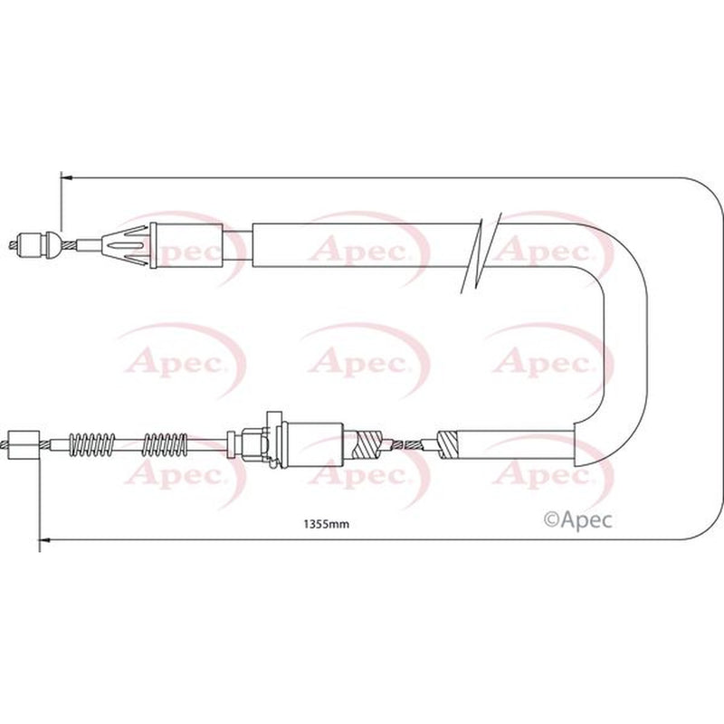 Apec Handbrake Cable Right Rear CAB1269