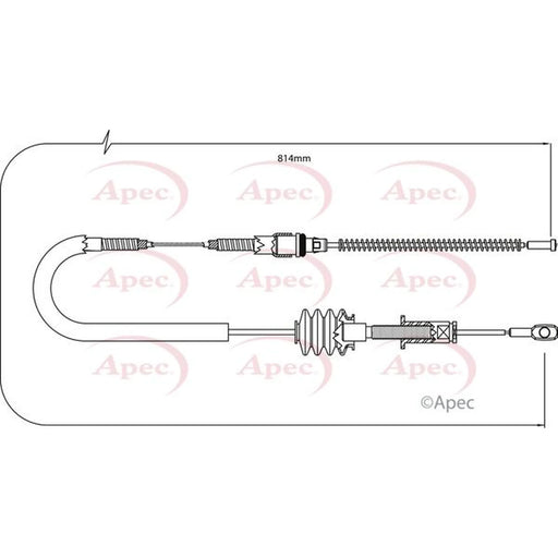 Apec Handbrake Cable Left Rear CAB1261