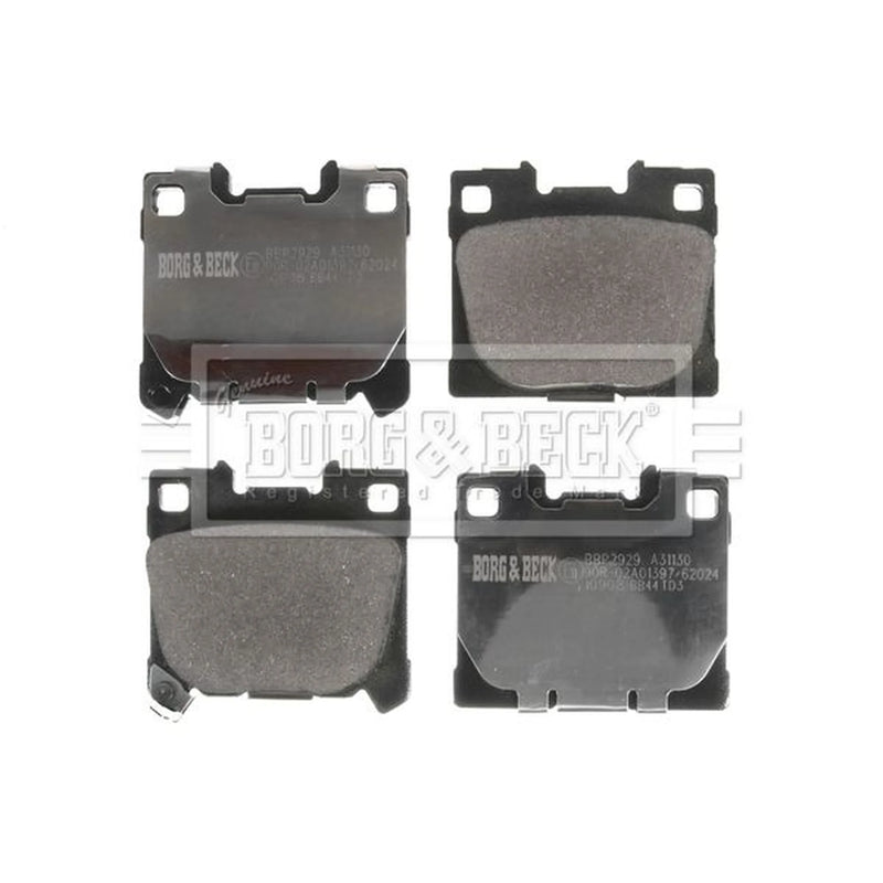 Borg & Beck 4 x Rear Brake Pad Set BBP2929