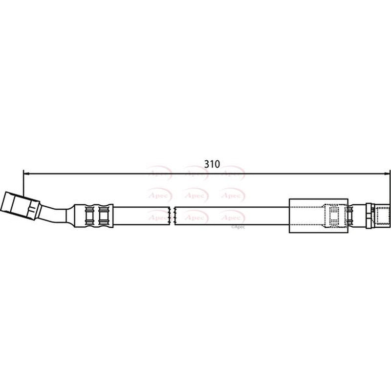 Apec Brake Hydraulic Hose Line Front HOS3445