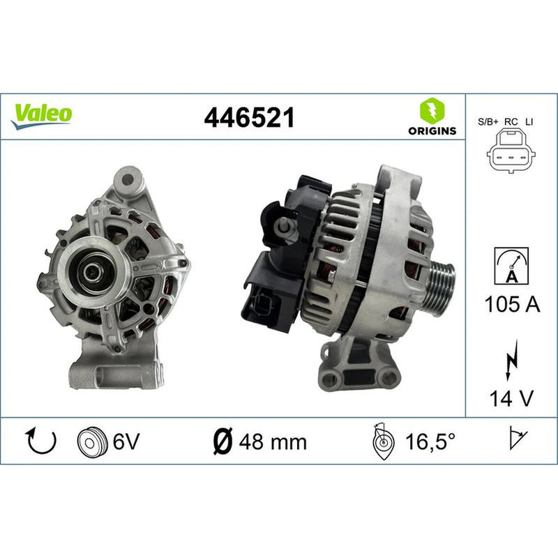 Valeo Car Alternator 12V 446521