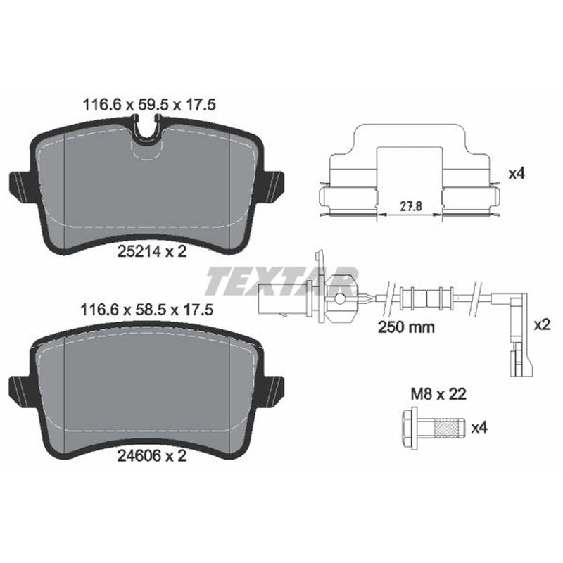 Textar Rear Brake Pad Set 2521404