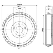 Mintex Brake Drum Assembly Rear MBD436