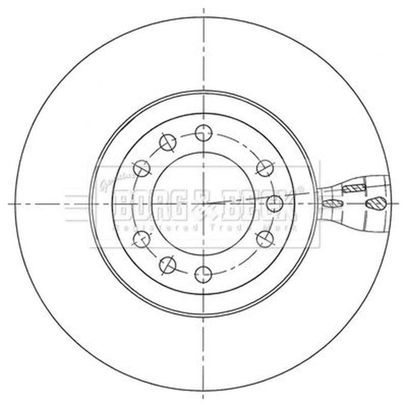 Borg & Beck 2 x Vented Front Brake Discs BBD5956S