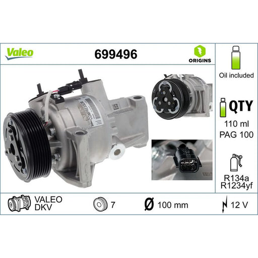 Valeo Air Conditioning Compressor 699496
