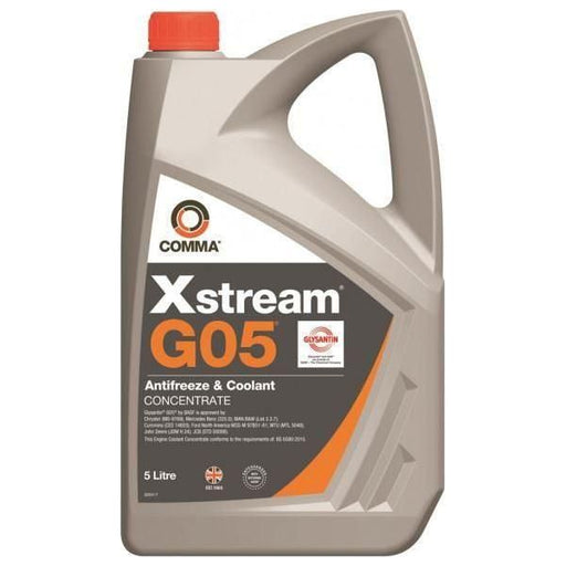 Comma Xstream G05 Heavy Duty Antifreeze & Coolant - Concentrated - 5 Litre Comma  - Town Parts