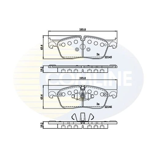 Comline 4 x Front Brake Pad Set CBP02253