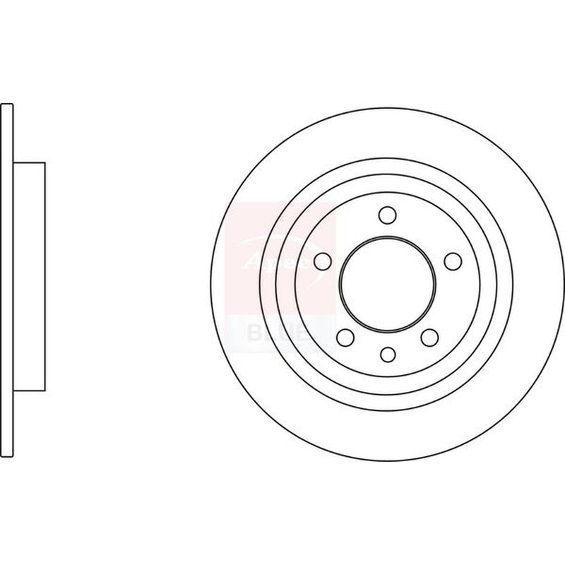 Apec 2 x Solid Rear Brake Discs SDK6811