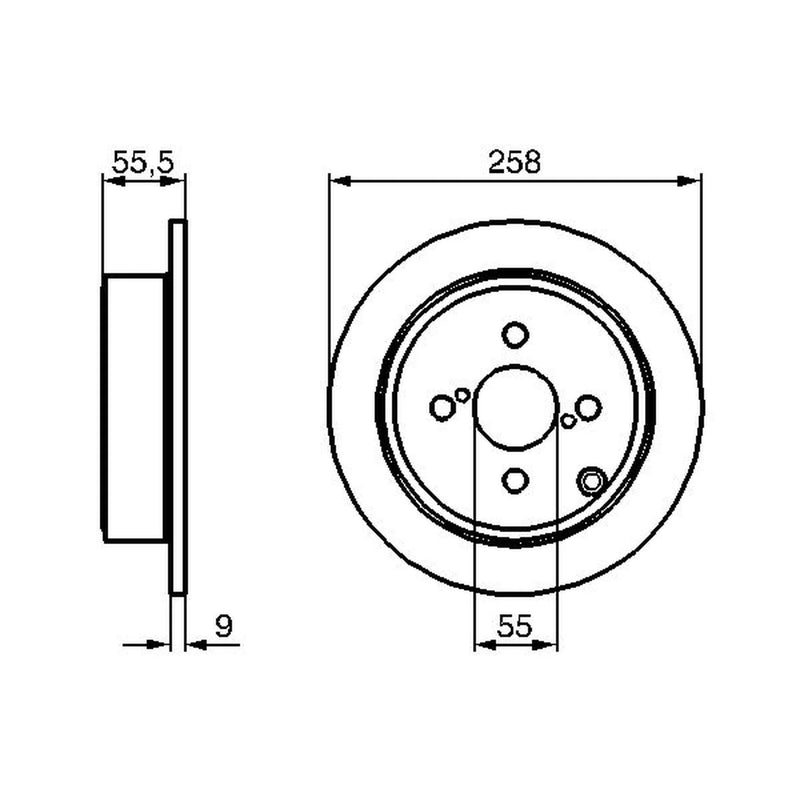 Bosch 2 x Solid Rear Brake Discs 0 986 479 086
