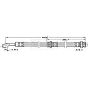 Borg & Beck Brake Hydraulic Hose Line Rear Left BBH7011