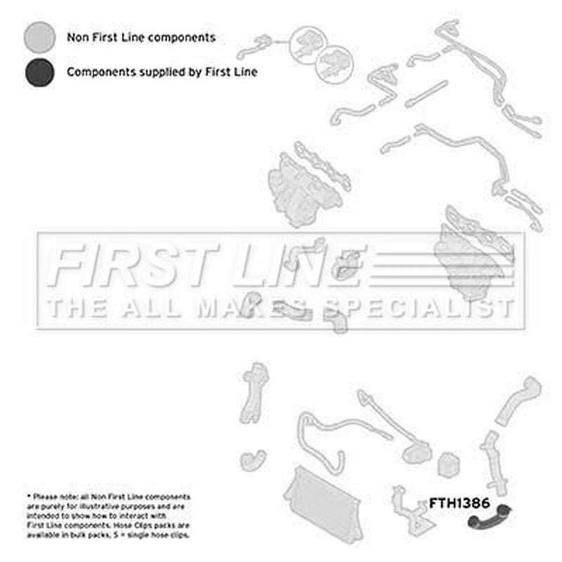 First Line Intercooler Turbo Charge Air Hose FTH1386