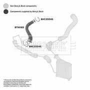Borg & Beck Intercooler Turbo Charge Air Hose BTH1185