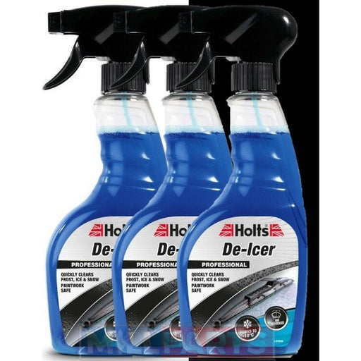 3x Holts Car De-Icer Spray Melts Windscreen Ice Frost Snow Winter De icer 500ml Holts  - Town Parts