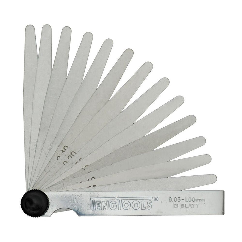 Teng Tools Feeler Gauge 0.05-1.0mm 100mm 13 Blades