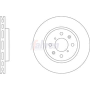 Fahren 2 x Vented Front Brake Discs FBD6676