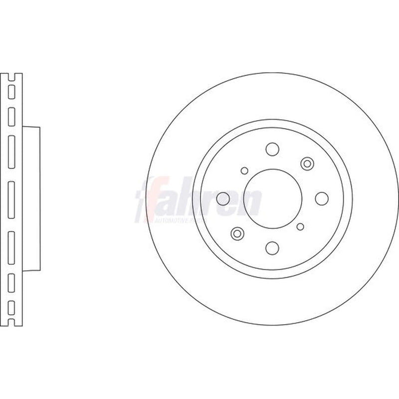 Fahren 2 x Vented Front Brake Discs FBD6676