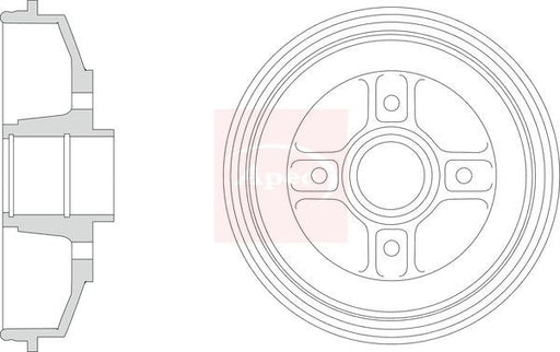 APEC DRM9205 Brake Drum Rear Fits Opel Agila Suzuki Splash Swift Vauxhall Agila APEC - Town Parts