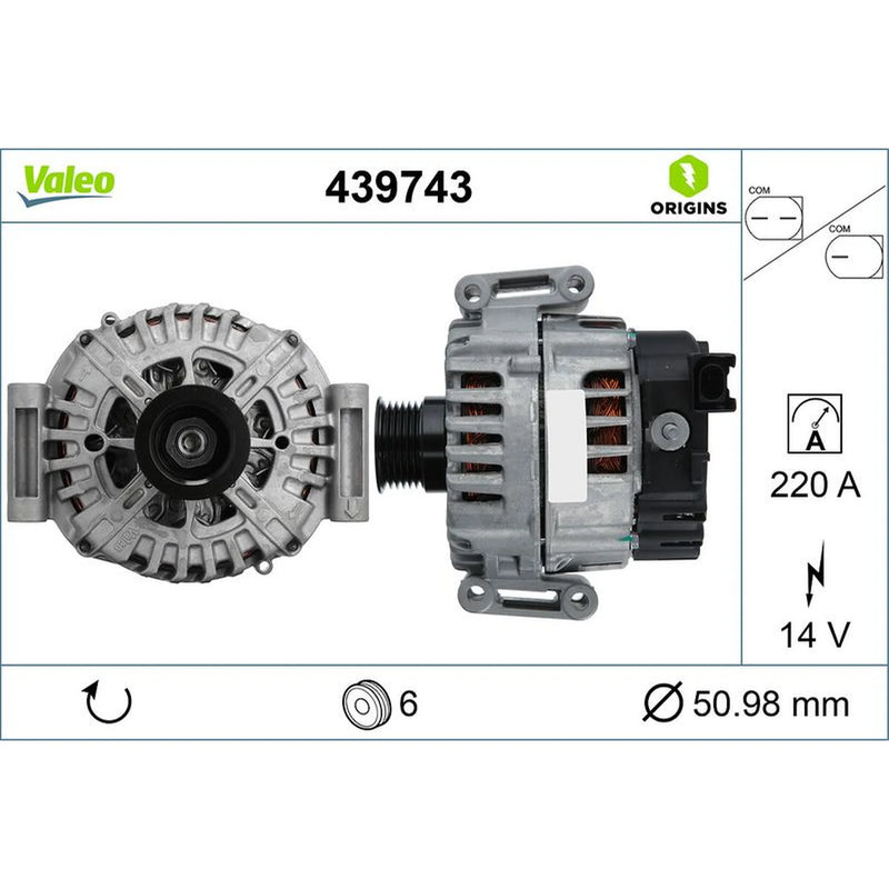 Valeo Car Alternator 12V 439743