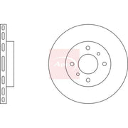 Apec 2 x Vented Front Brake Discs DSK2039