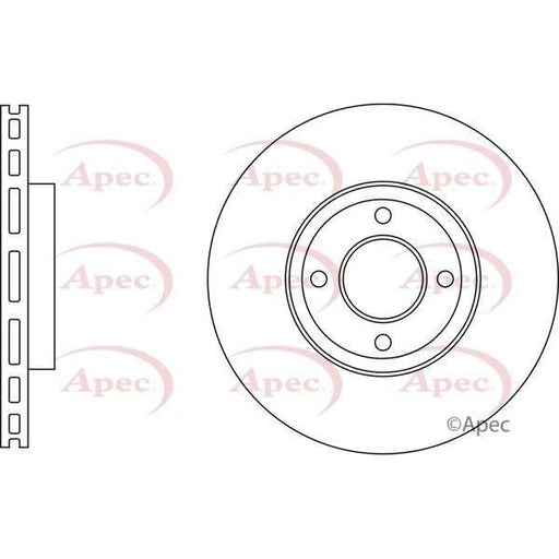 APEC Brake Disc (Front) (Single) DSK3787 fits Jeep Apec  - Town Parts