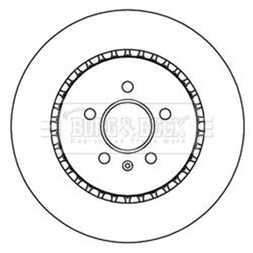 Borg & Beck 2 x Vented Rear Brake Discs BBD5246