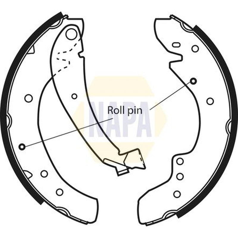 NAPA Brake Shoe Set Axle Kit NBS1020