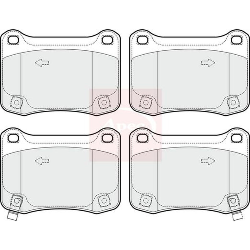 Apec Rear Brake Pad Set PAD1673