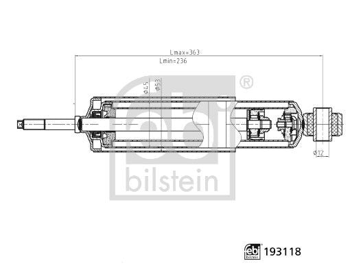 Febi Shock Absorber Damper Strut Front Left