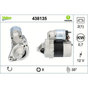 Valeo Starter Motor 12V 0.7kW 8 Teeth 438135